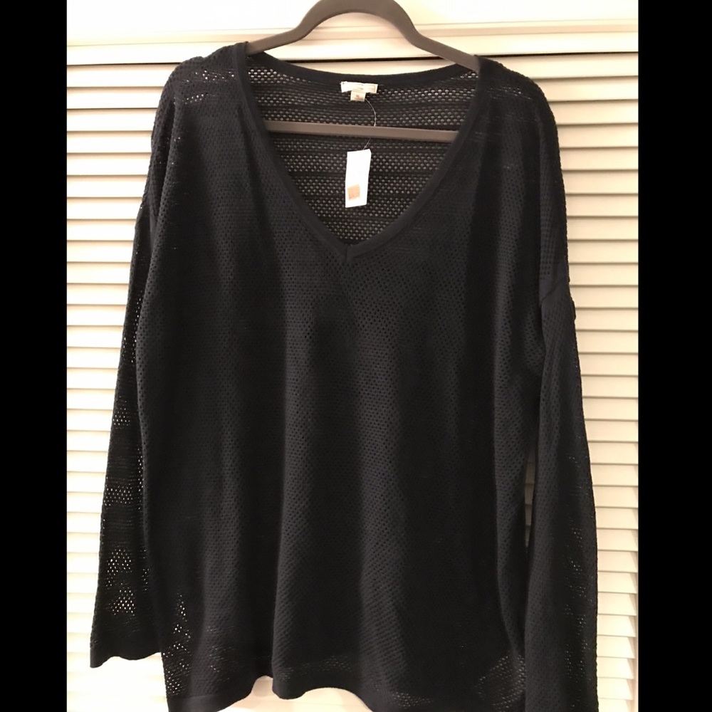 Gap Mesh V-Neck Sweater